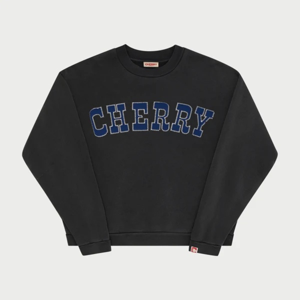 Cherry LA Black Vintage Athletic Crewneck